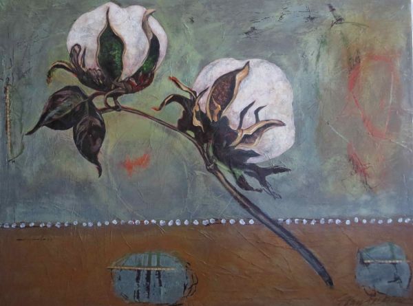 cotton blossoms by Sarah Van Beckum | ArtworkNetwork.com